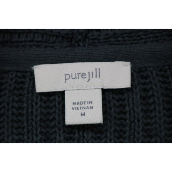 Pure Jill 3/4 Sleeve Open Front Cardigan Sweater-Size Medium-Beachy-Open Knit - Picture 5 of 9